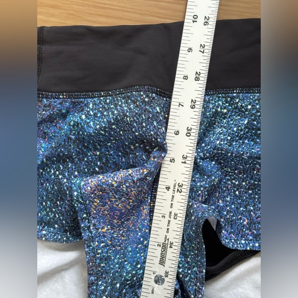 Lululemon Speed Short (4-way Stretch 2 1/2") Strive Multi Black / Black - Picture 5 of 11